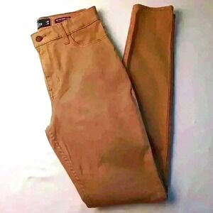 Hollister Jeans Size 26 Tan High Rise Super Skinny Y2K Classic Preppy Casual